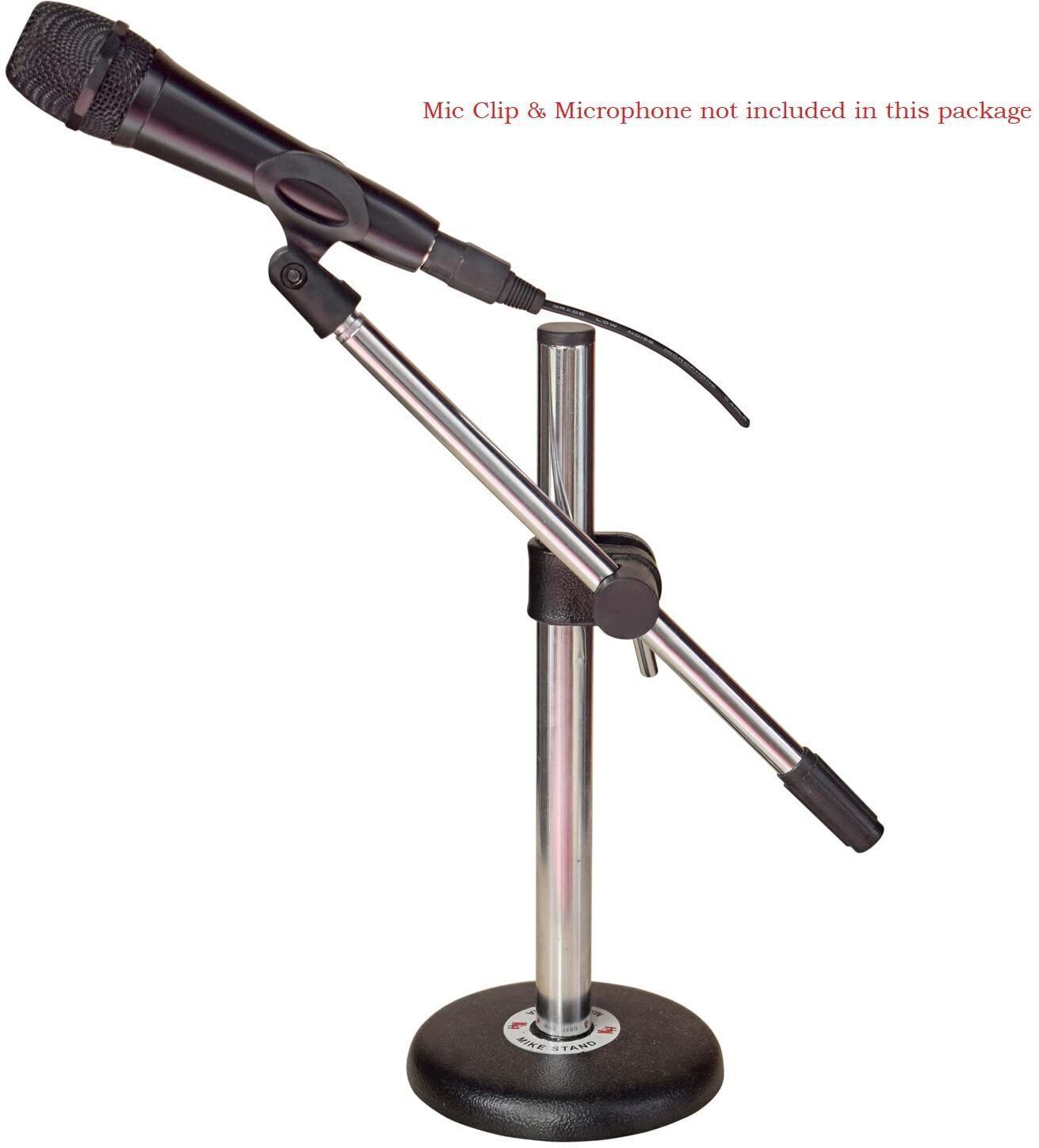 kh Table/Floor Microphone instrument 15 Inch Stand Black Round Base Microphone Stand-picture-10