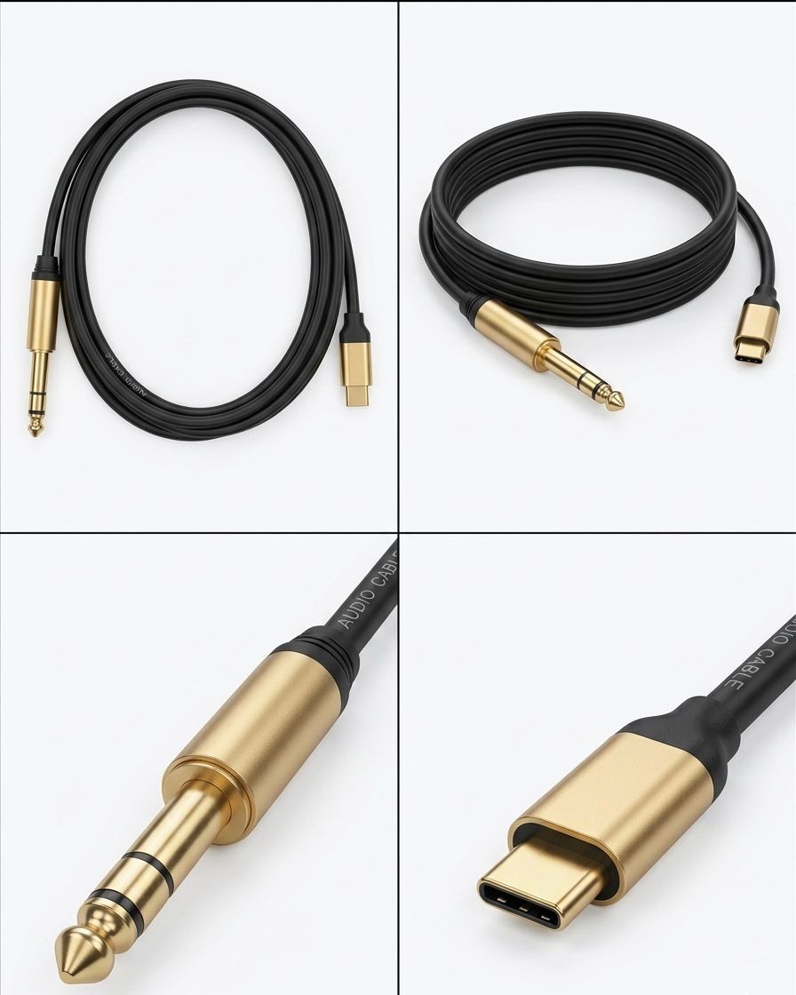 Finn Libra Audio Amplifier Type-C to 6.5mm Jack Cable Multicolor Type-C Jack Male Cable-image-1