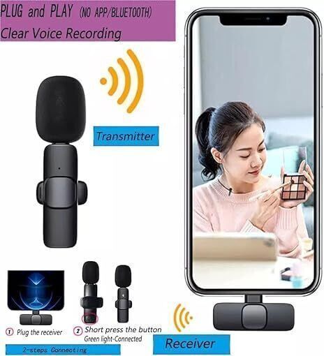 Wireless K9 Lavalier Mic | Plug & Play | Great for Recording Audio Microphone-image-25