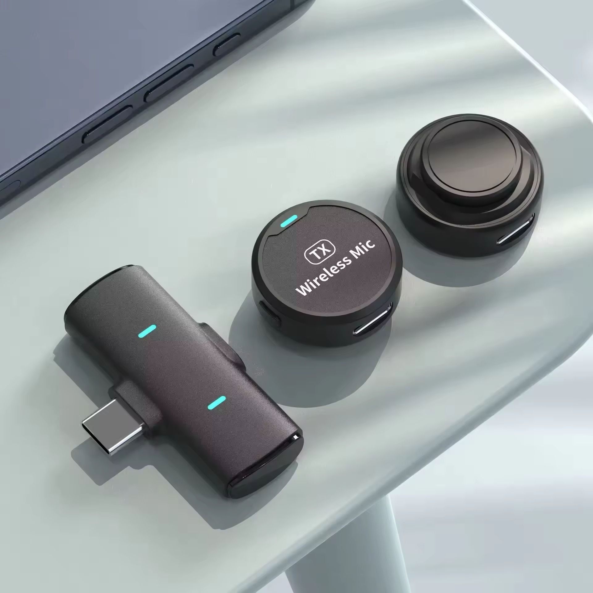 foxne point TX Wireless Collar Mic for Phone Camera Live YOUTB Vlog__GQ48 Microphone-picture-26