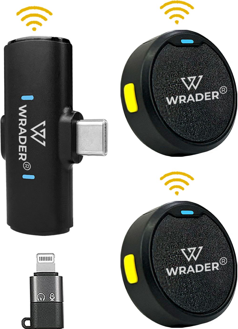 Round Wireless Mic Noise Cancelling for Type C Mobile and iPhone Collar Microphone-image-37