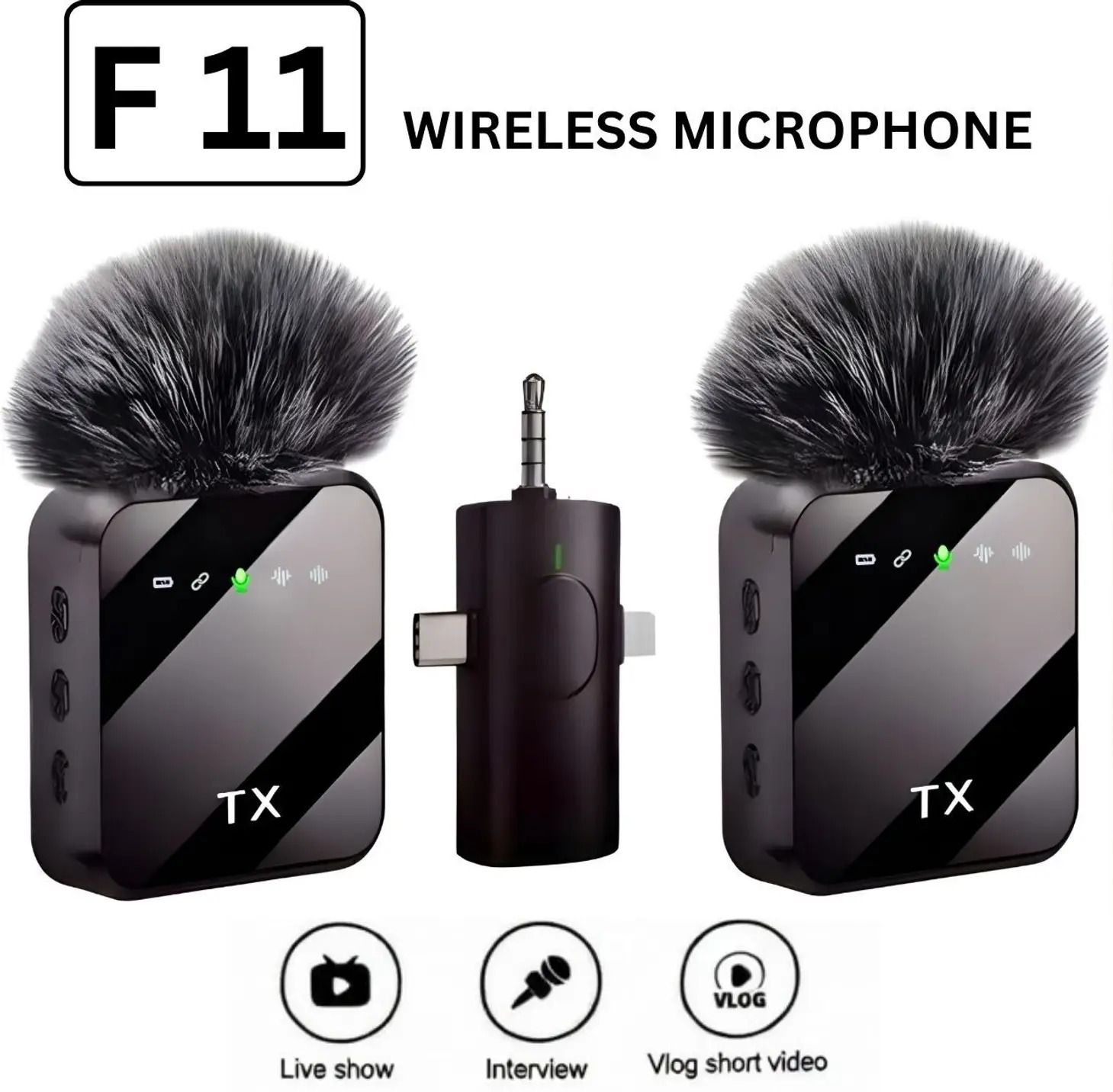 Wireless Mic for youtube, Microphone for mobile, Noise reduction Microphone-image-15