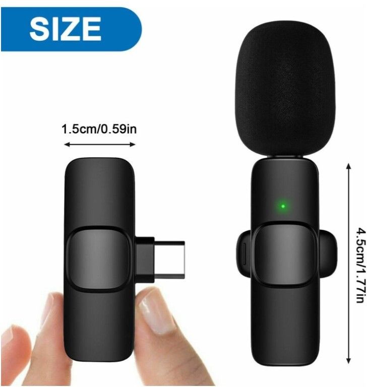 orcanix Wireless Lavalier Microphone for iPhone & Type-C | Plug & Play Noise Reduction WIRELESS-picture-14
