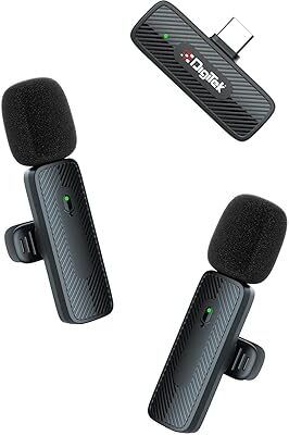 digitek DWM-008 PRO Wireless Microphone & Receiver, 2X Mic System with Type-C Connector Microphone-picture-10