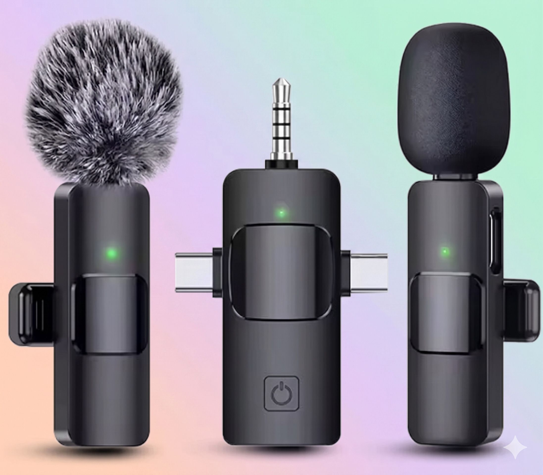 Foxne point Wireless Lavalier Microphone for iPhone Android Camera Noise Reduction Dual Mic Camera Microphone-image-21