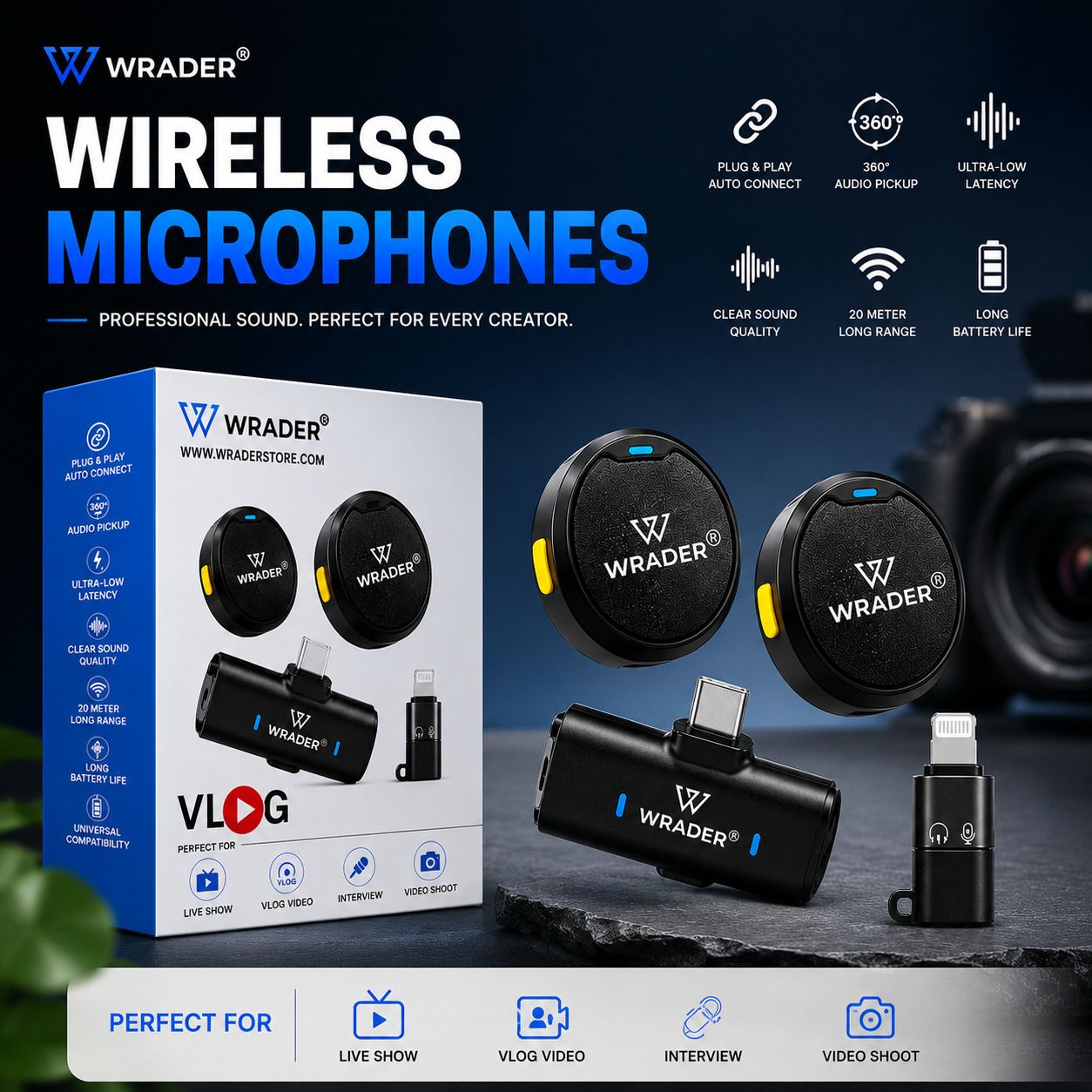 Wireless Microphone Noise Cancellation for Video Recording and Vlogs Mobile Microphone-image-26