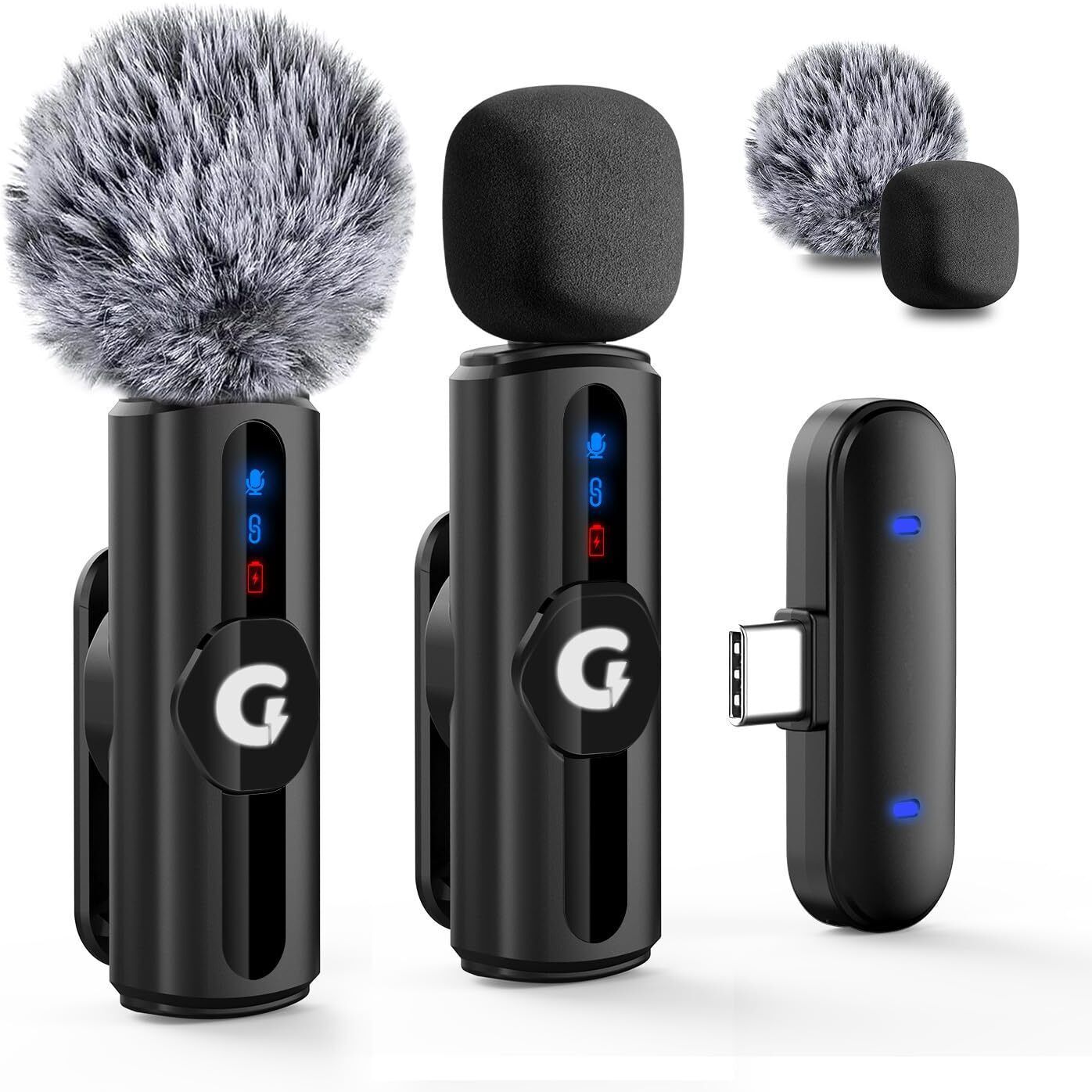 Mic for YouTube, Noise Reduction Wireless microphone, mike for vlogging Microphone