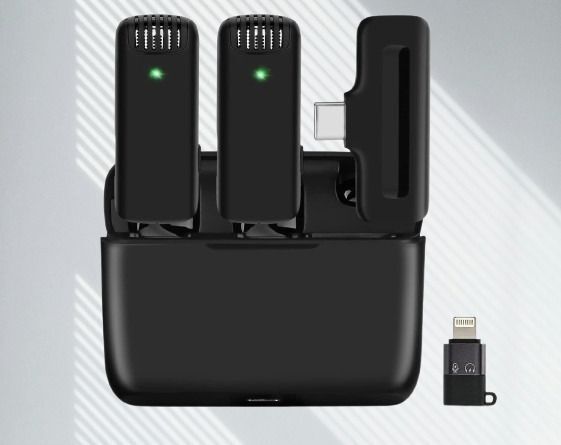 RV Enterprises J13 Dual Wireless Microphone With Noise Cancellation Camera Microphone-picture-31