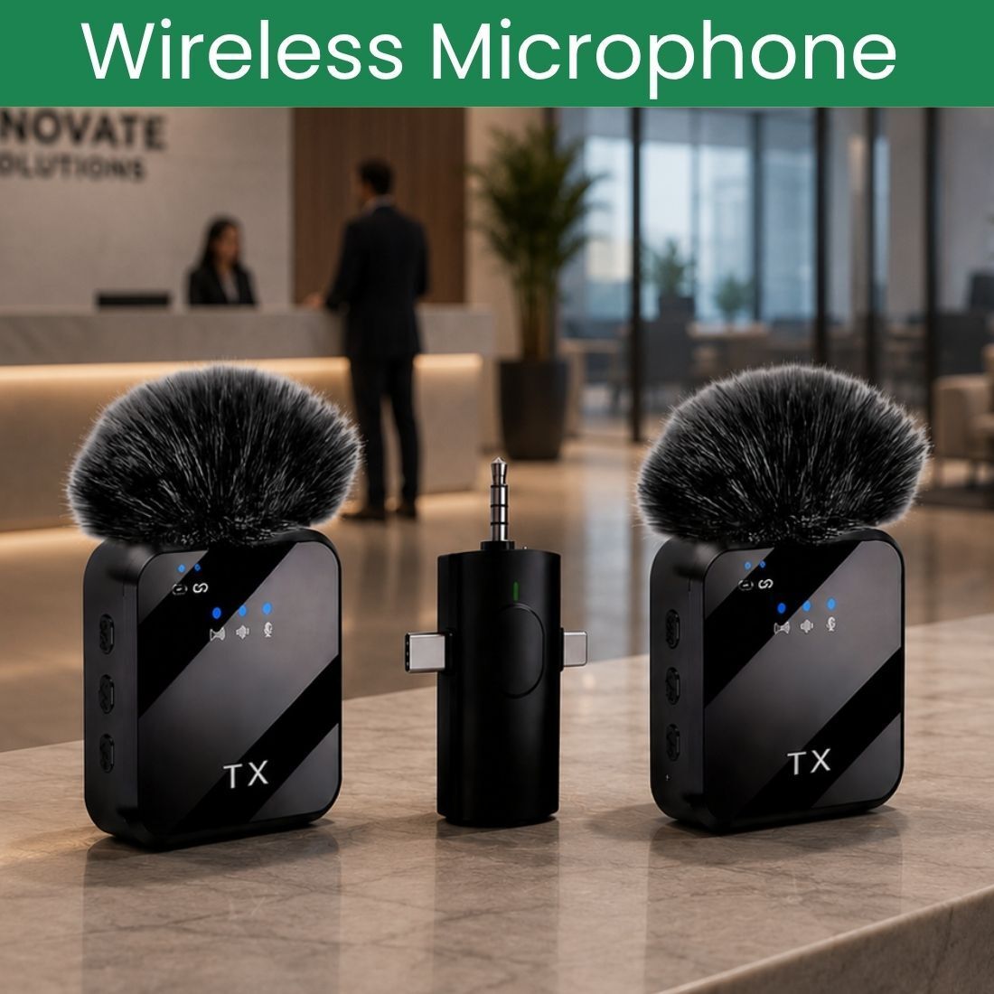 clairbell Dual Wireless Mic for YouTube with ANC & 20M Clear Audio DB125 Microphone-picture-37