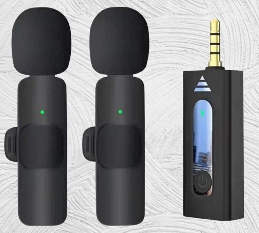 RV Enterprises Wireless Microphone for Android Mobiles Dual K-35 User Wireless Mic Camera Microphone