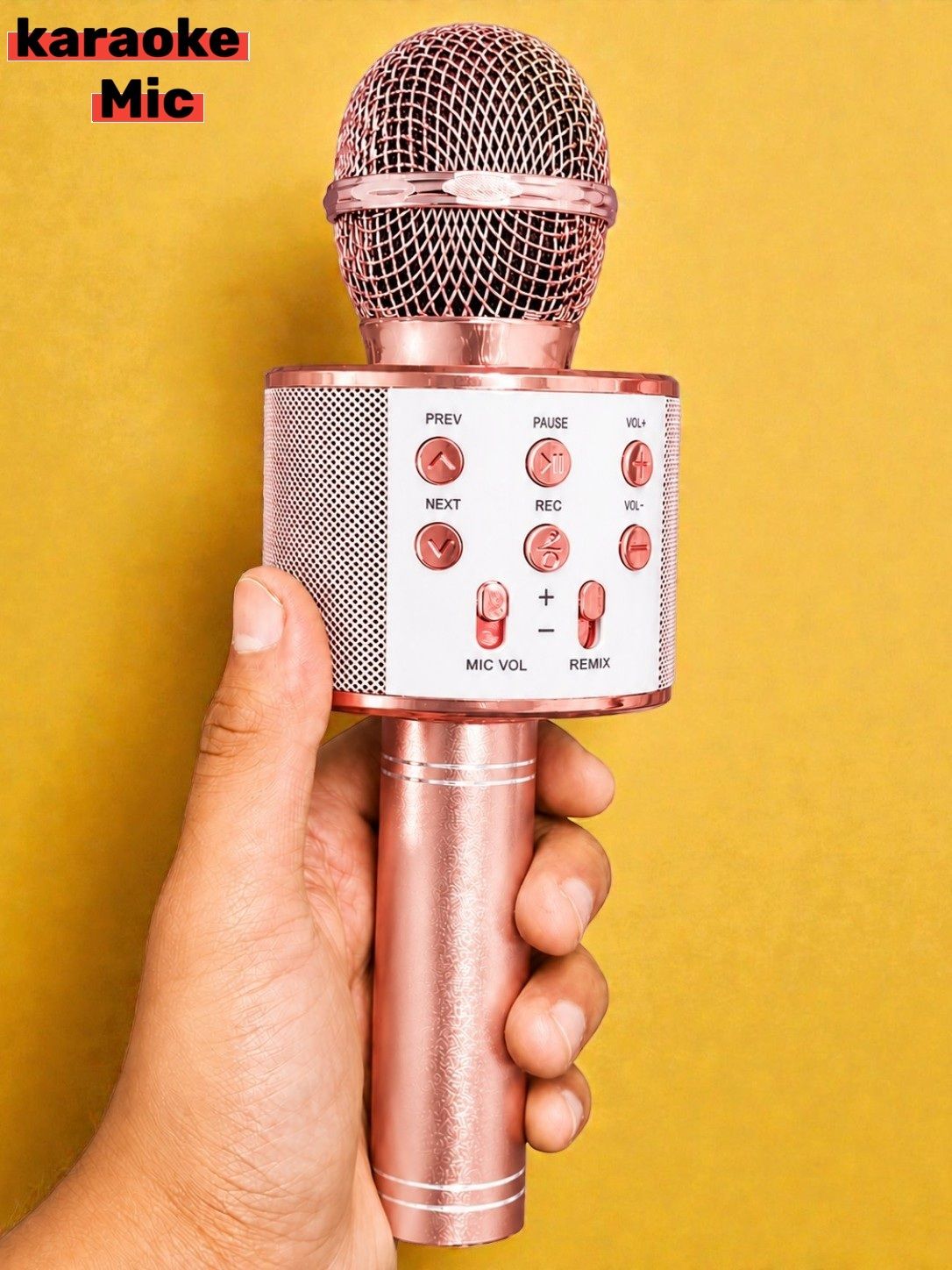 3baan X63 Portable Karaoke Microphone Wireless Bluetooth Speaker for Singing Microphone-picture-5
