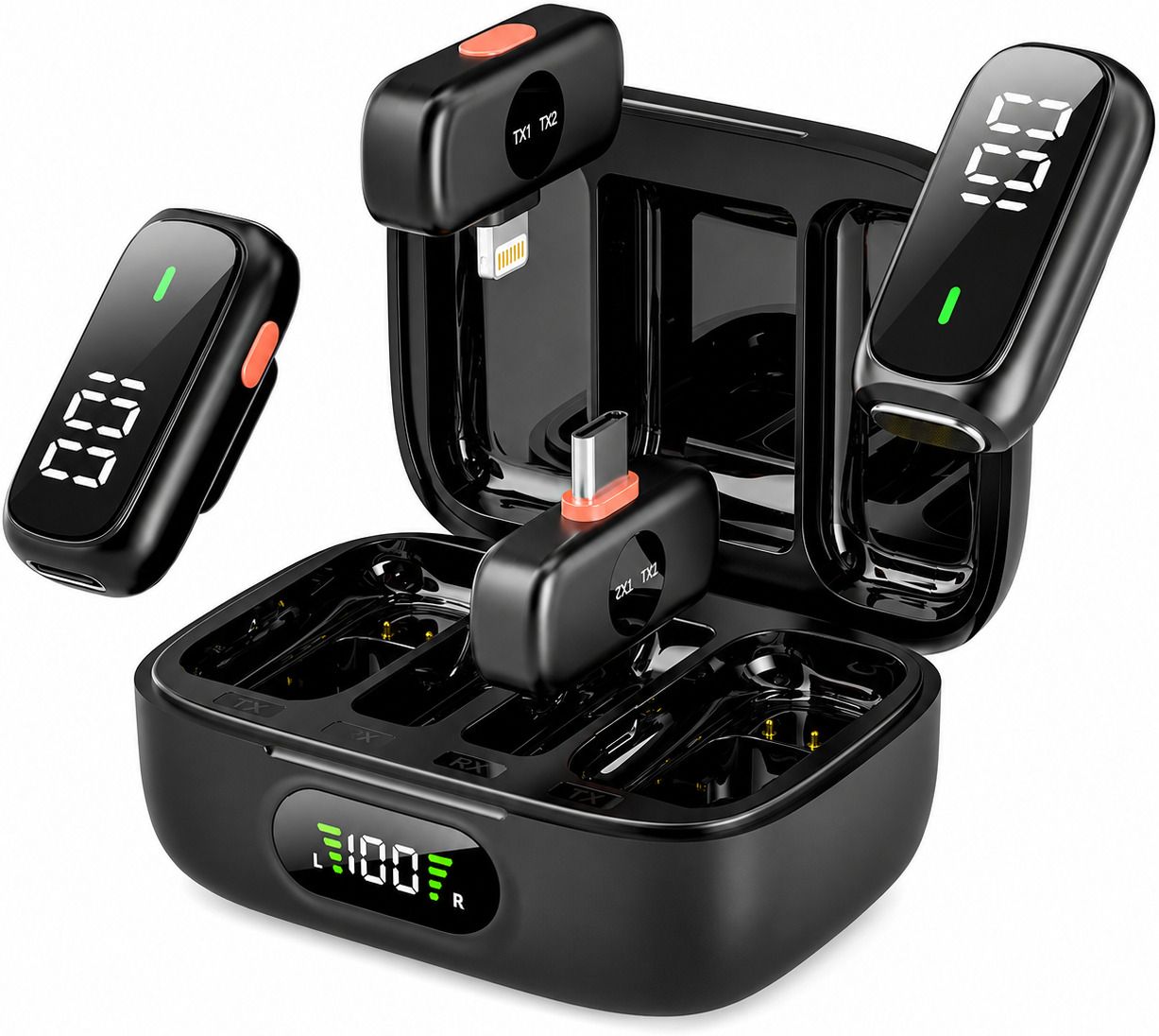 Wireless Magnetic Lavalier Microphone with Noise Cancellation & Charging Case Microphone-image-16
