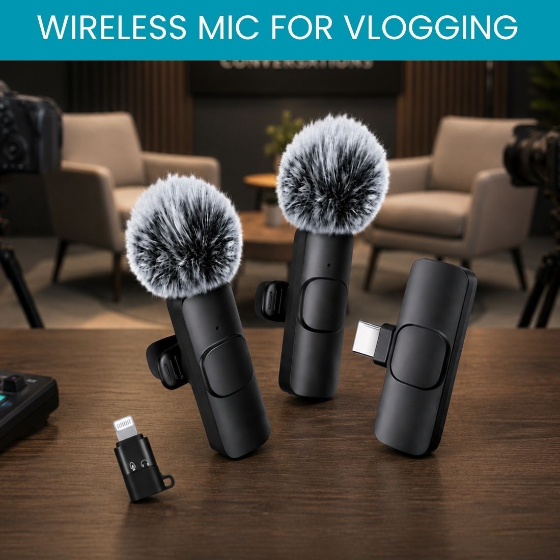 yaroh Dual Wireless Mic for YouTube Vlog Podcast Recording with ANC FB100 Microphone-picture-16