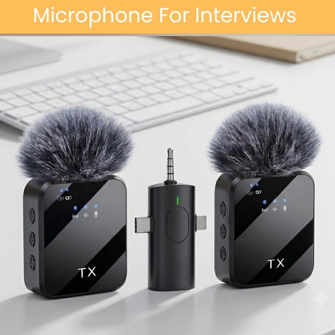 clairbell Dual Wireless Mic for YouTube with ANC & 20M Clear Audio DV249 Microphone-picture-16