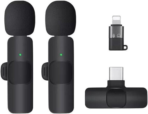 qube K9 Mic for Video Recording Vlog for All Mobile Wireless Collar Youtube Type-C Microphone image 1