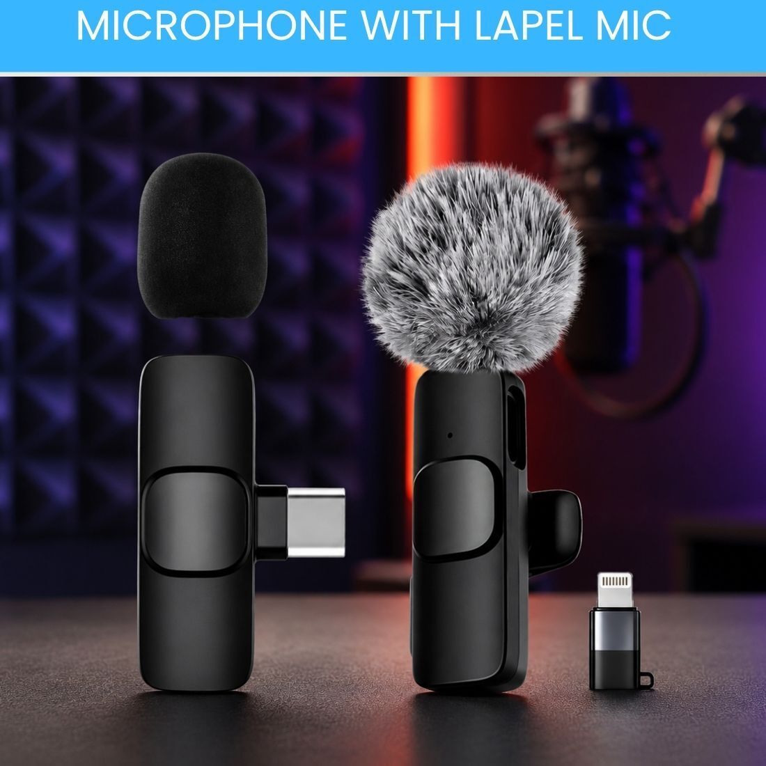 yaroh Wireless Mic for YouTube with Fur for Noise Reduction and Recording DC343 Microphone-picture-41