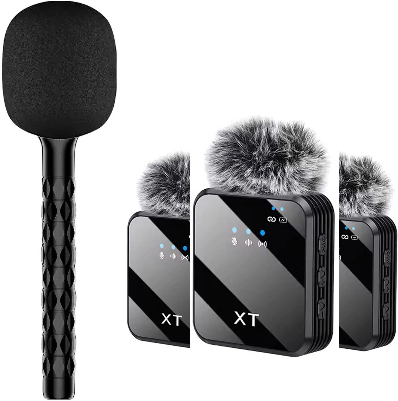 wrader Handheld Microphone Stick with Wireless Mic for Video Recording, Vlog, Interview Microphone-picture-28