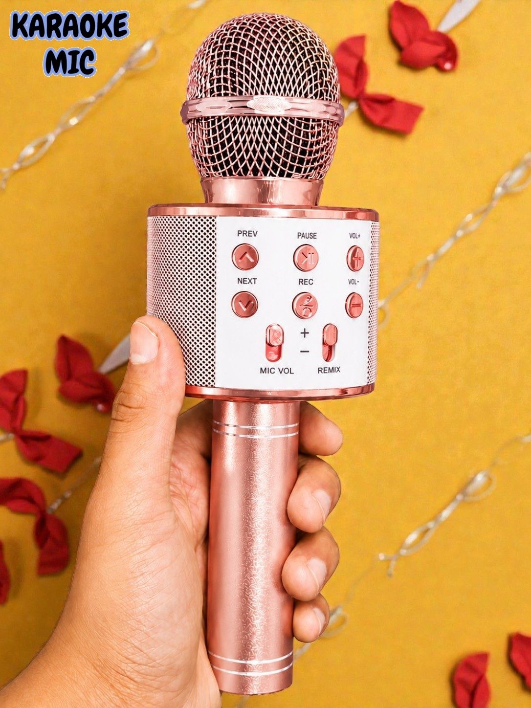 ziddjeet X48 Bluetooth Singing Microphone Portable Karaoke Speaker with Echo Microphone-picture-47