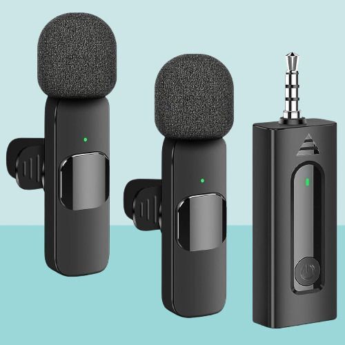 RV Enterprises ® K35 Dual Wireless Microphone for YouTube Video Voice Recording XQ5 Camera Microphone-picture-21