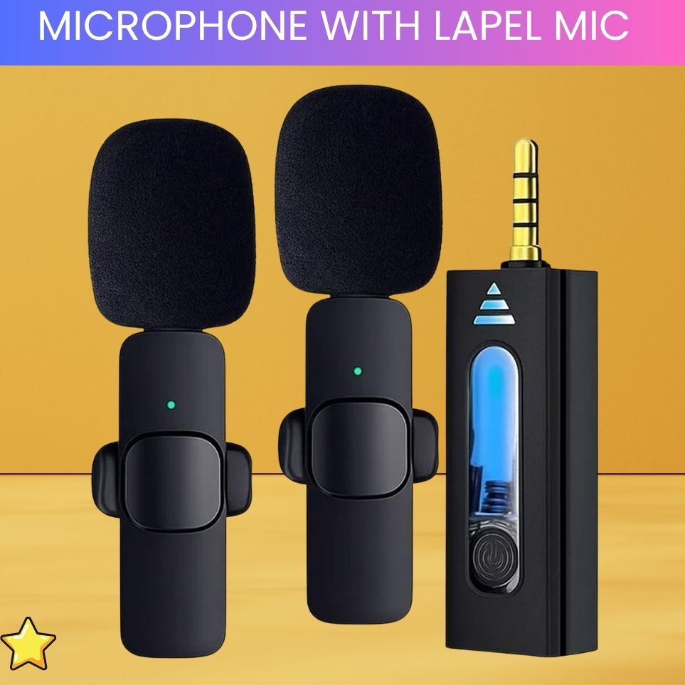 clairbell K35 Dual Wireless Collar Mic, Microphone for YouTube, Vlogging & Reels XJ147 Microphone-picture-44