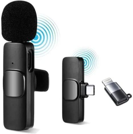 SS Store AAY457_K8 Wireless Collar Mic for Type-C Lavalier Microphone Video Recording Camera Microphone-image-41