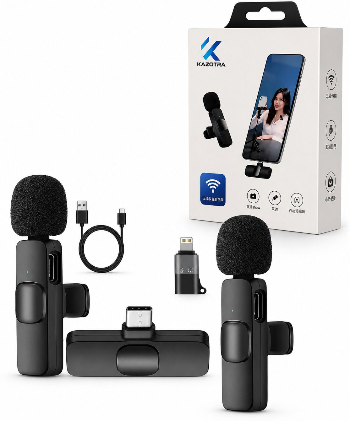 kazotra Wireless Lavalier Mic for Online Classes Meetings YouTube Recording Podcast Microphone-picture-18