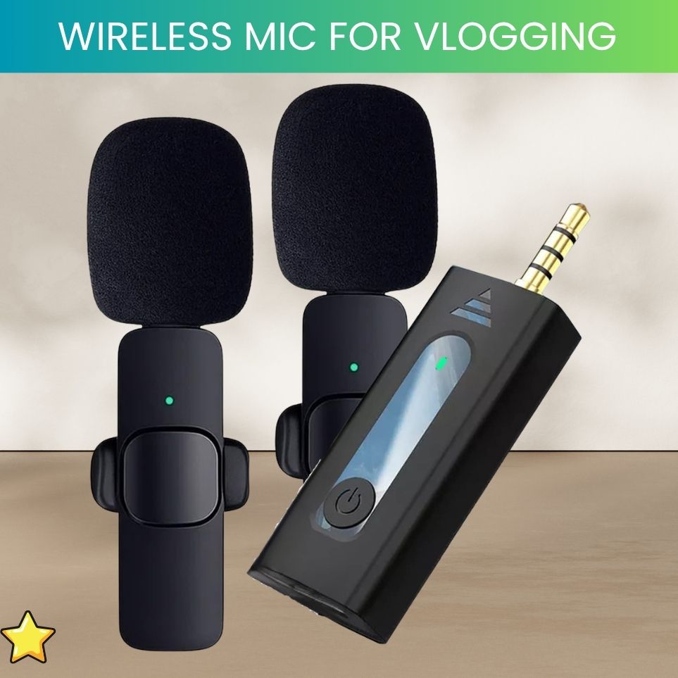 frony K35 Dual Wireless Collar Mic, Microphone for YouTube, Vlogging & Reels ZH242 Microphone-picture-8