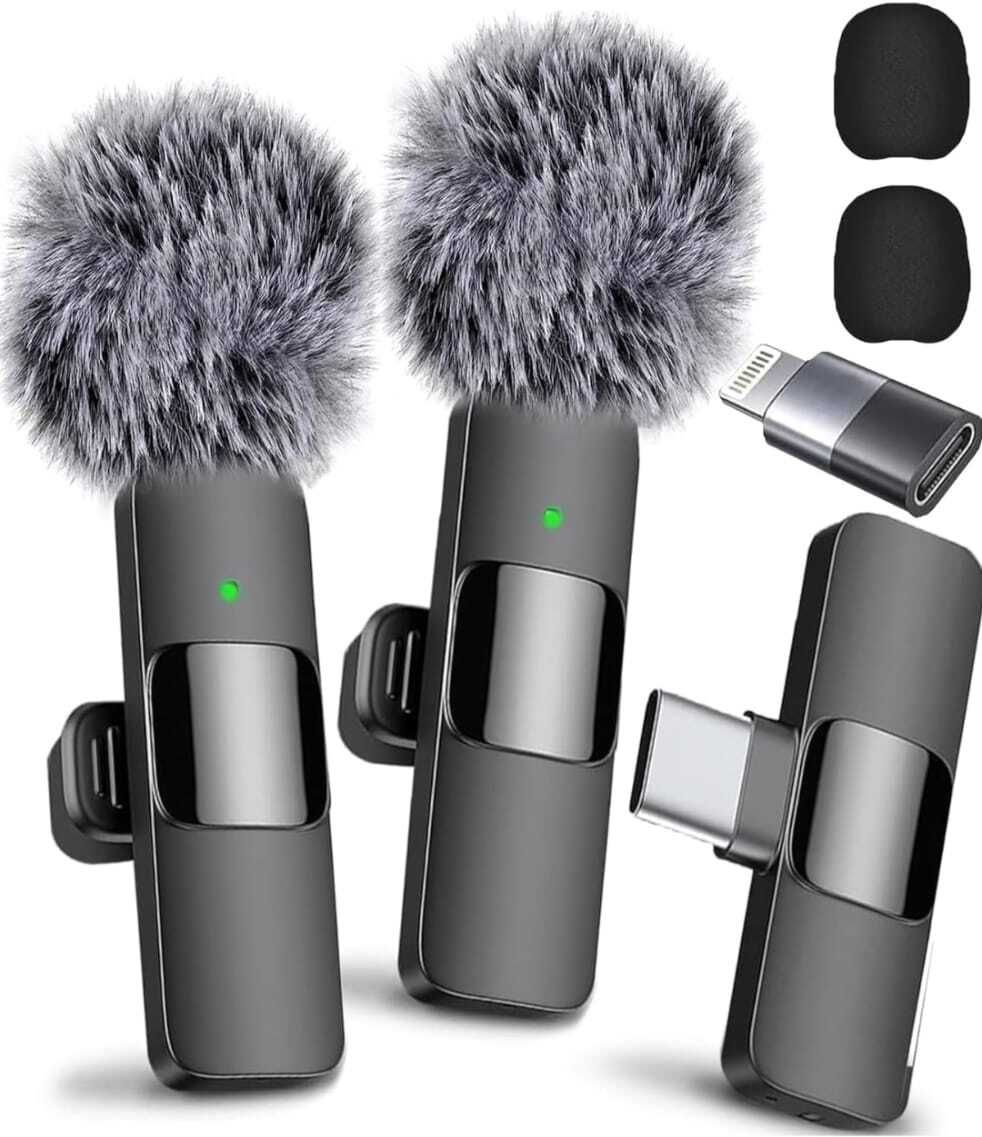 K9 Dual Wireless Lavalier Mic Plug and Play, No Need APP & Bluetooth Collar Microphone-image-6