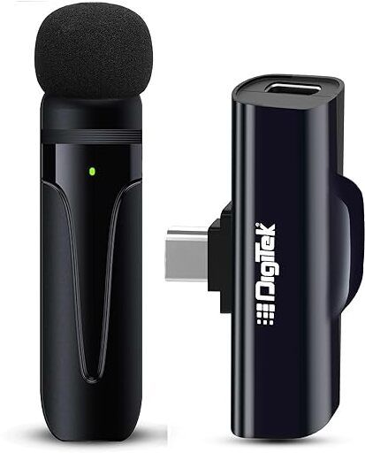 digitek DWM-001 Wireless Microphone & Receiver with Type C,in-Built Noise Cancellation Microphone-picture-9