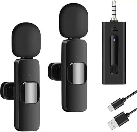 RV Enterprises K35 Pro Wireless Lavalier Microphone Live Interview,Social Media,Streaming Camera Microphone