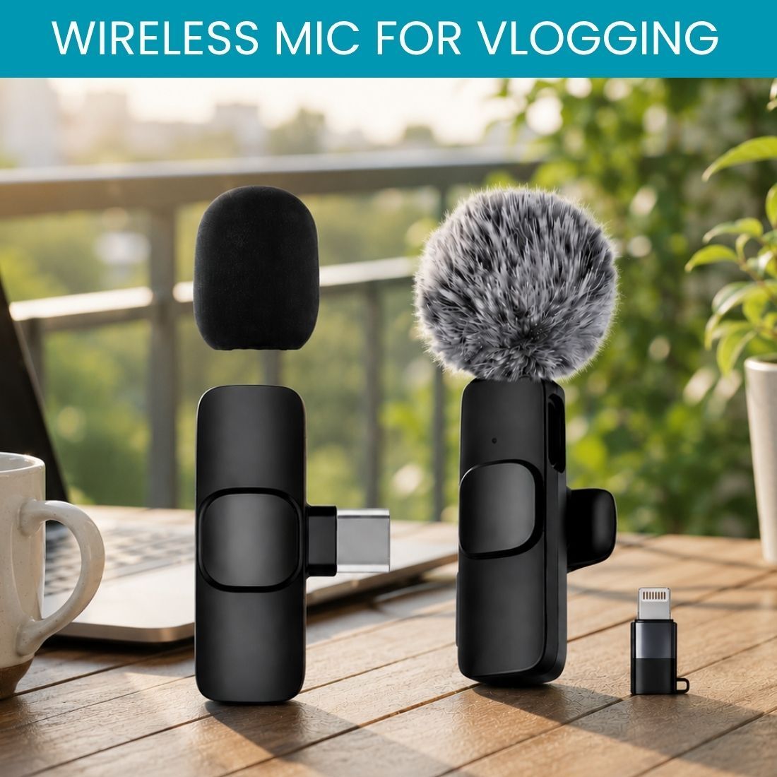 Wireless Mic for YouTube with Fur for Noise Reduction and Recording BC333 Microphone-image-22