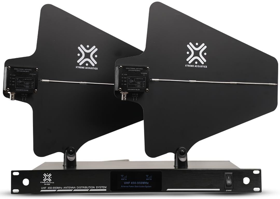XA800 UHF Active Wireless Antenna Distribution Combiner System Bundle Microphone-image-10