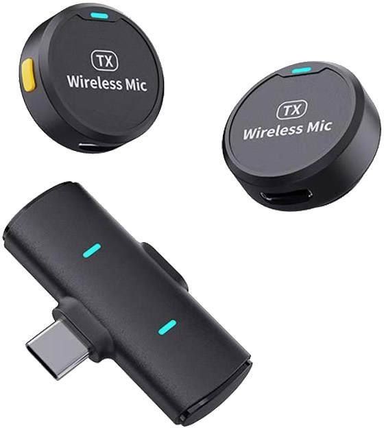 Wireless Lavalier Lapel Mic with Round Button for Vlog & YouTube Microphon Microphone-image-21