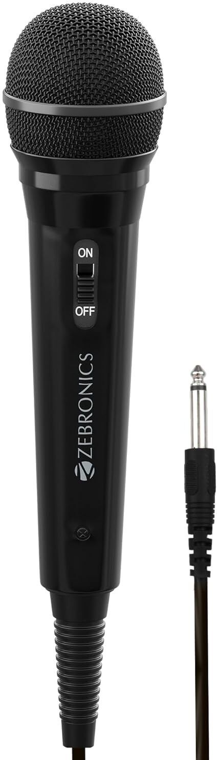 zebronics MP100, Wired Microphone, 6.3mm, High Sensitivity Dynamic Mic|2.9 Meter Length Microphone-picture-21