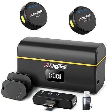 digitek DWM 115 2-in-1 Wireless Microphone 40m Range, 6Hr Battery for Android and iOS Microphone-picture-15