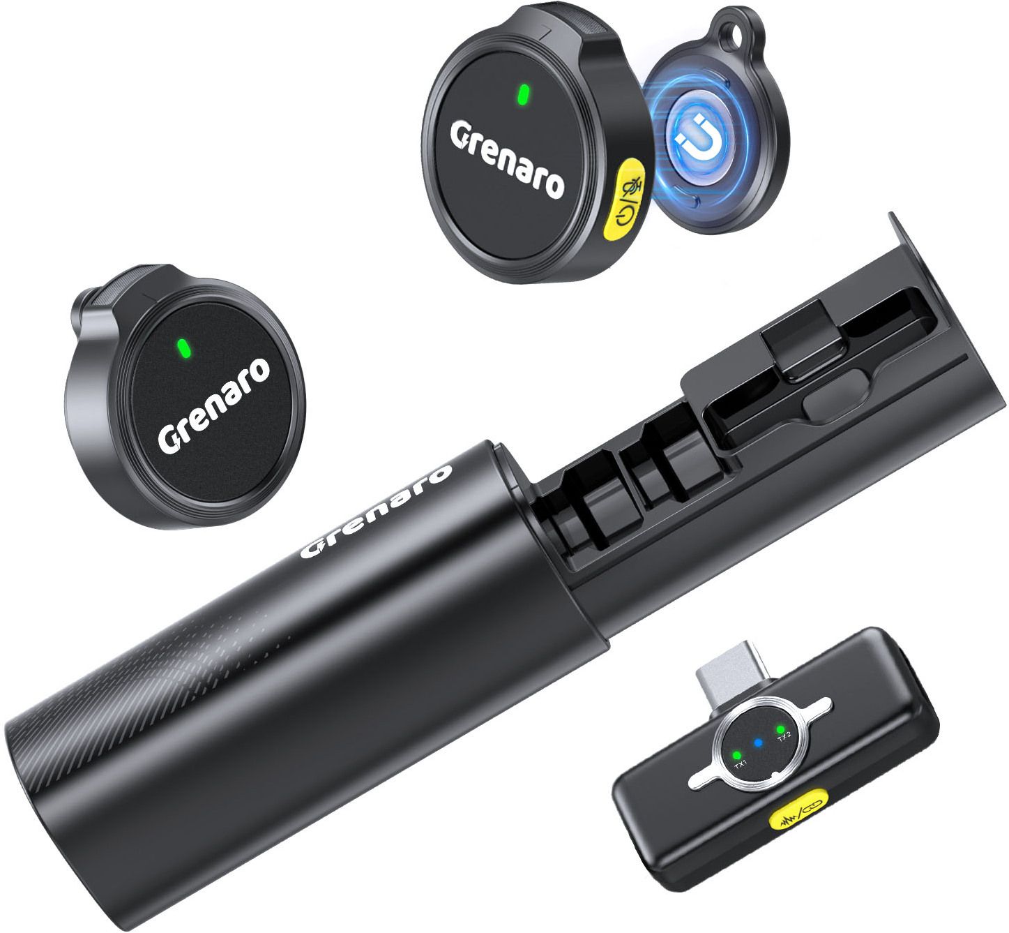 grenaro Wireless Mic for YouTube, Magnetic Mini Mic Wireless,Mike Wireless For Vlogging Microphone-picture-13