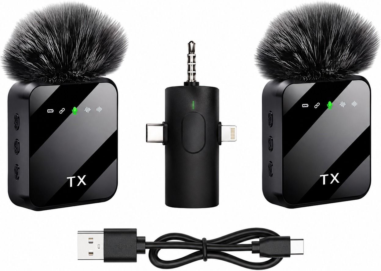 Yachyae F11-2 Portable Wireless Vlogging Mic for Mobile, Laptop & Camera Recording Camera Microphone-picture-48