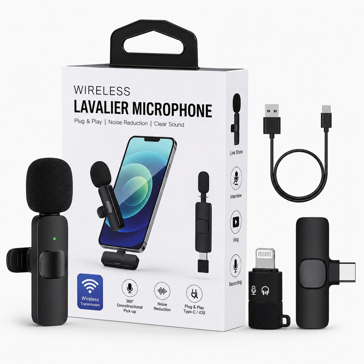 paritirth Wireless Lavalier Microphone K8 Type-C Microphone-picture-18