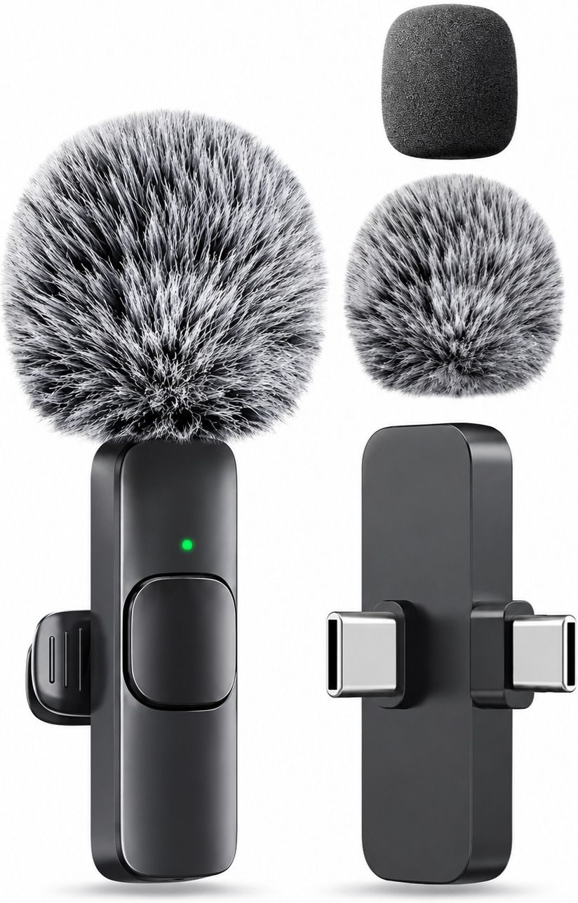 moushumi Mini Wireless Lavalier Mic Plug & Play for Vlogging & Interviews Microphone-picture-2