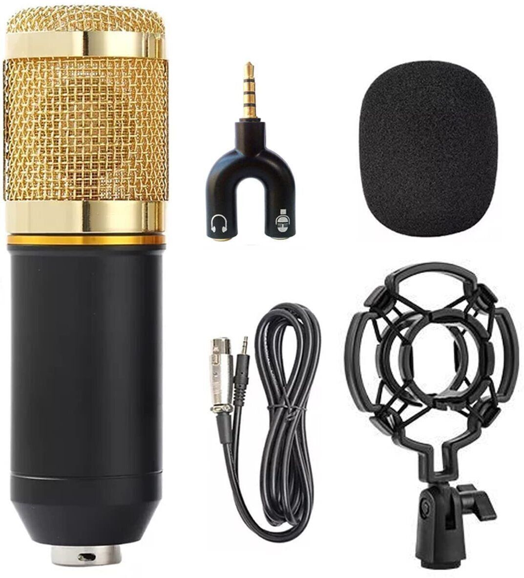 DawnRays BM 800 Condenser Microphone All Set with Shock Mount Wind Foam Cap for Recordi Camera Microphone-picture-21