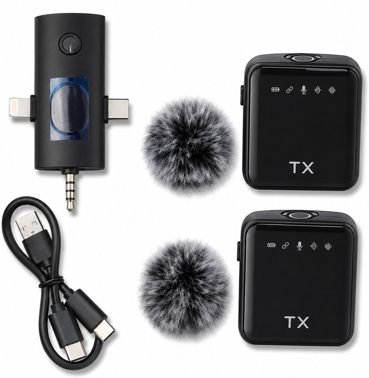 Yachyae F11-2 Noise Reduction Wireless Mic for Interviews, Vlogs & Live Streaming Camera Microphone-picture-16