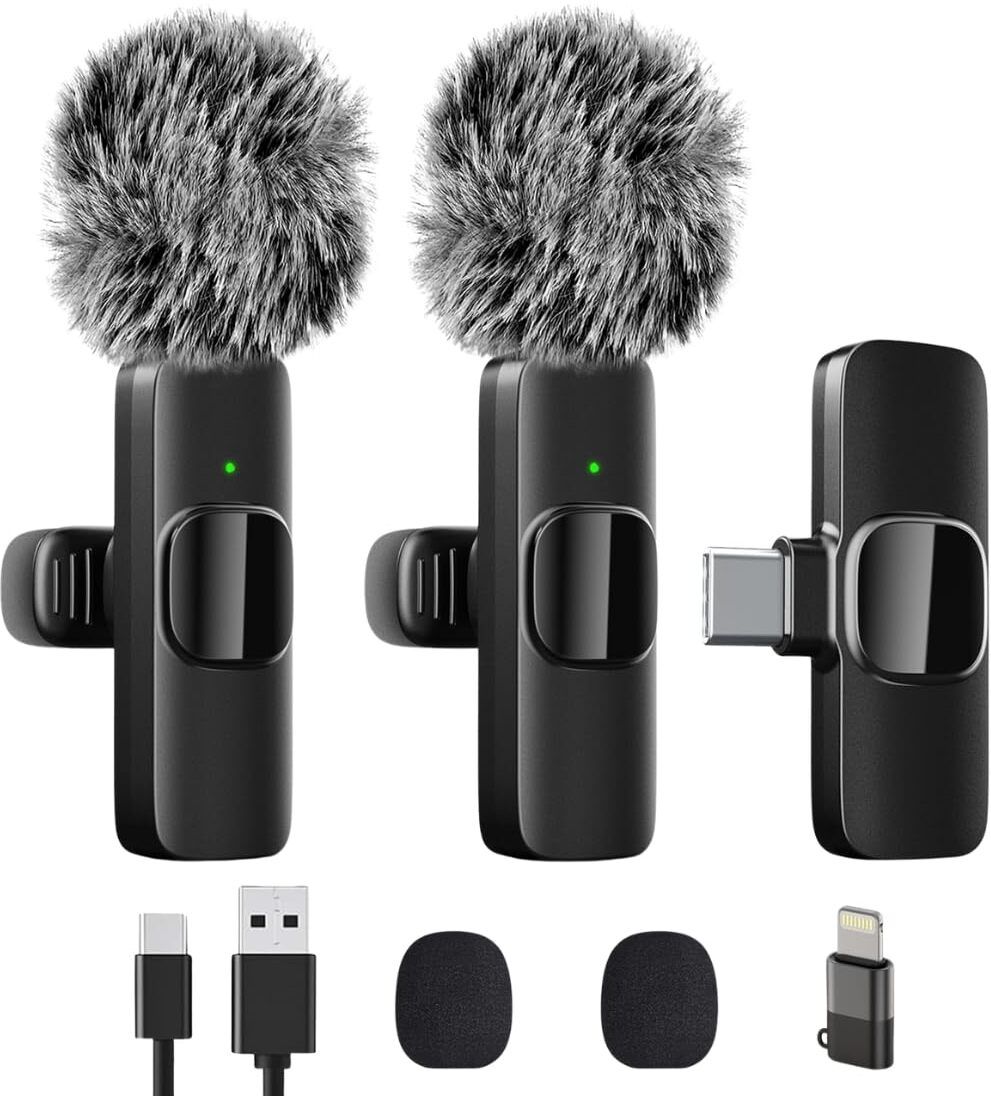 ® K9 Dual Wireless Mic Noise Cancellation, Vlogging, YouTube, Interviews, Reels Microphone-image-23
