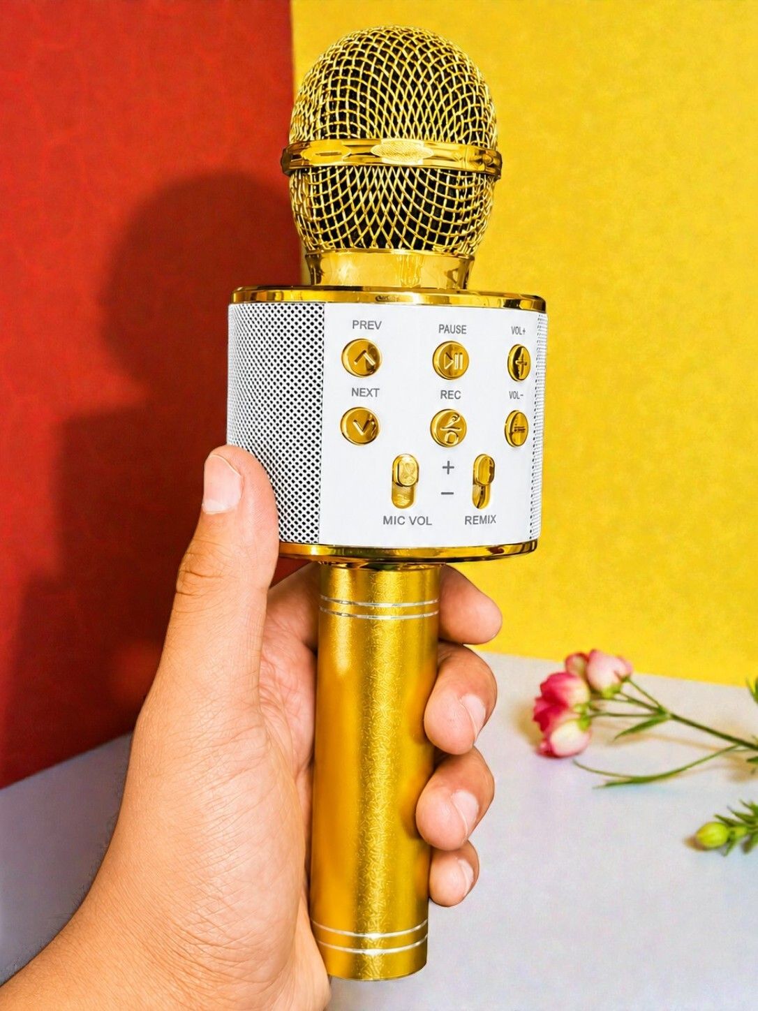 3baan X33 Portable Karaoke Microphone Wireless Bluetooth Speaker for Singing Microphone-picture-35