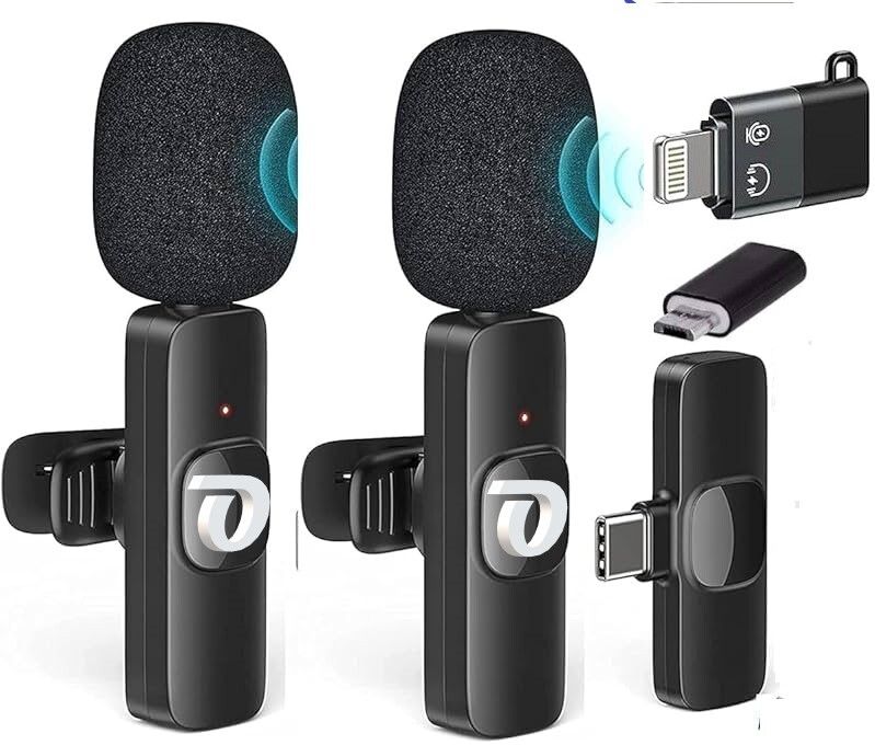 K9 V5 Lavalier Mic for YouTube, Noise Reduction Wireless microphone, Vlogging Microphone-image-48