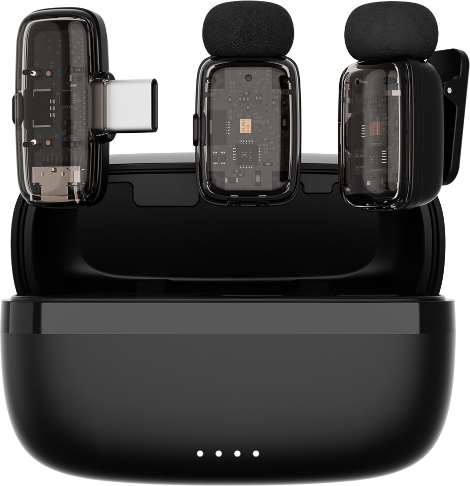 vook LM4 Wireless Mic with Noise Cancelling for YouTube Video Recording & Vlogging Microphone image 1