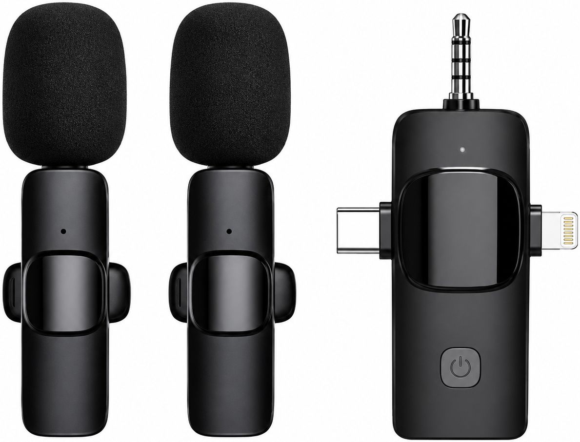 K35 3 in 1 Clip-On Wireless Mic for Interviews Podcasts and Streaming Microphone-image-48