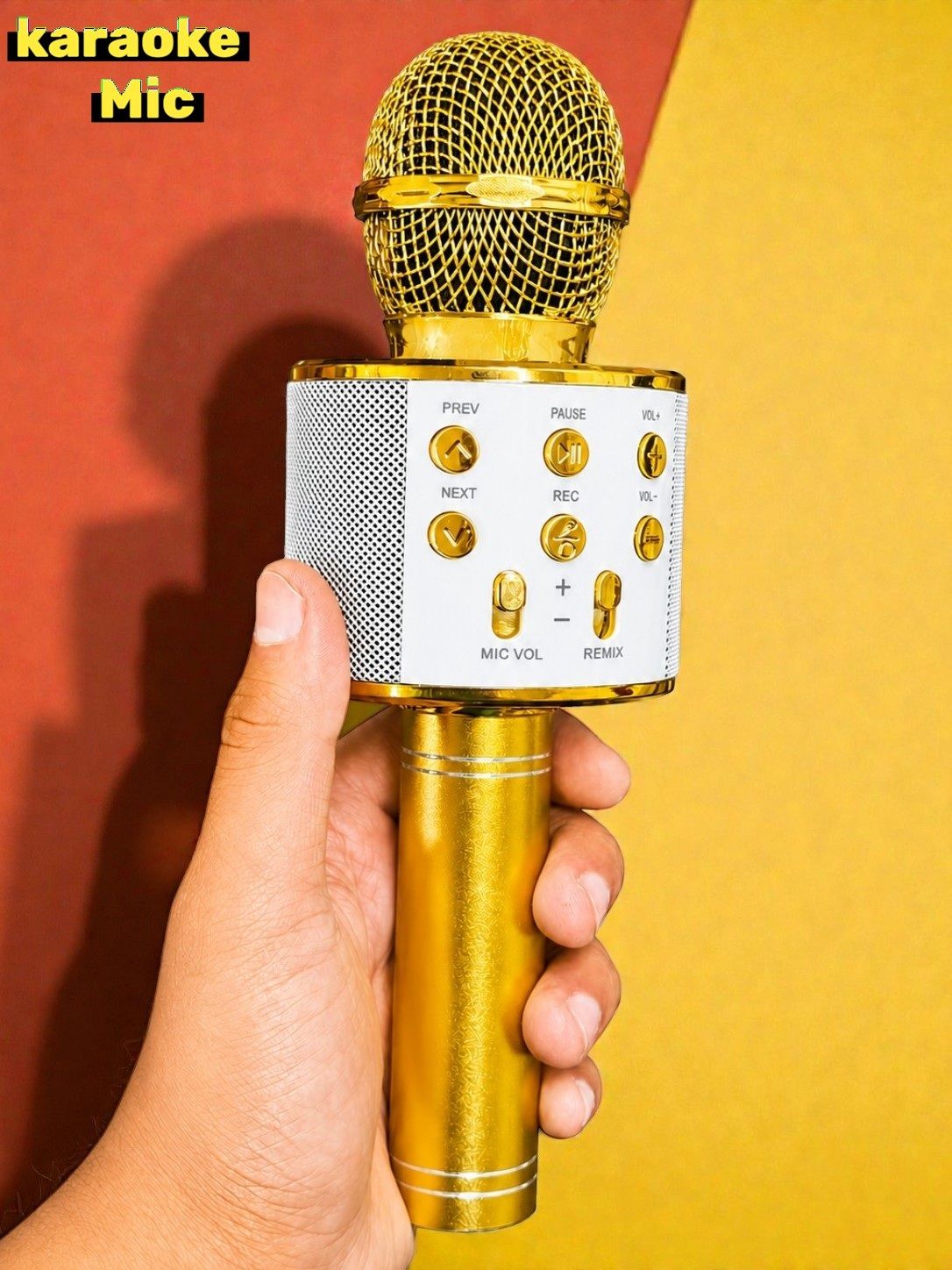 3baan X15 Wireless Singing Microphone Bluetooth Speaker for Home Party Fun Microphone-picture-32