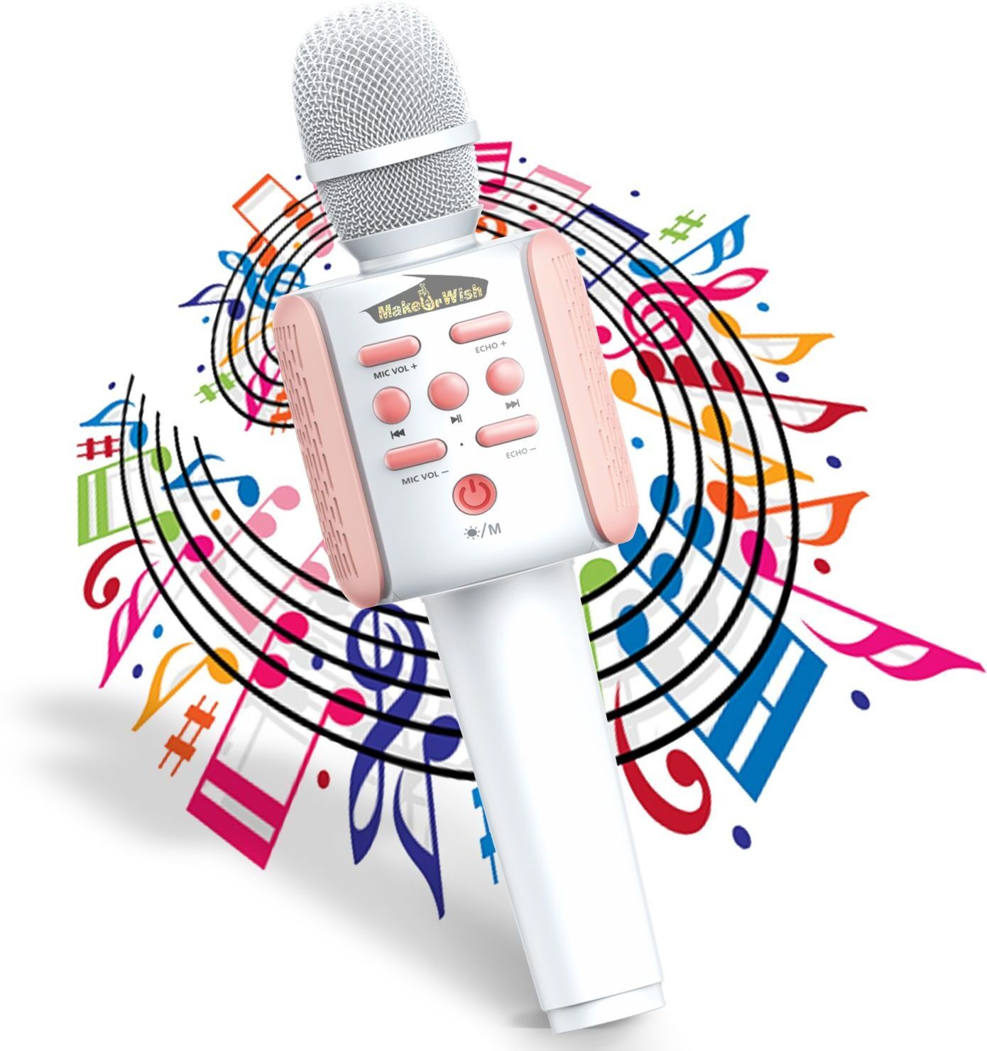 make ur wish Rechargeable Karaoke Wireless Mic For Singing With Recording Bluetooth Speaker Microphone-picture-16