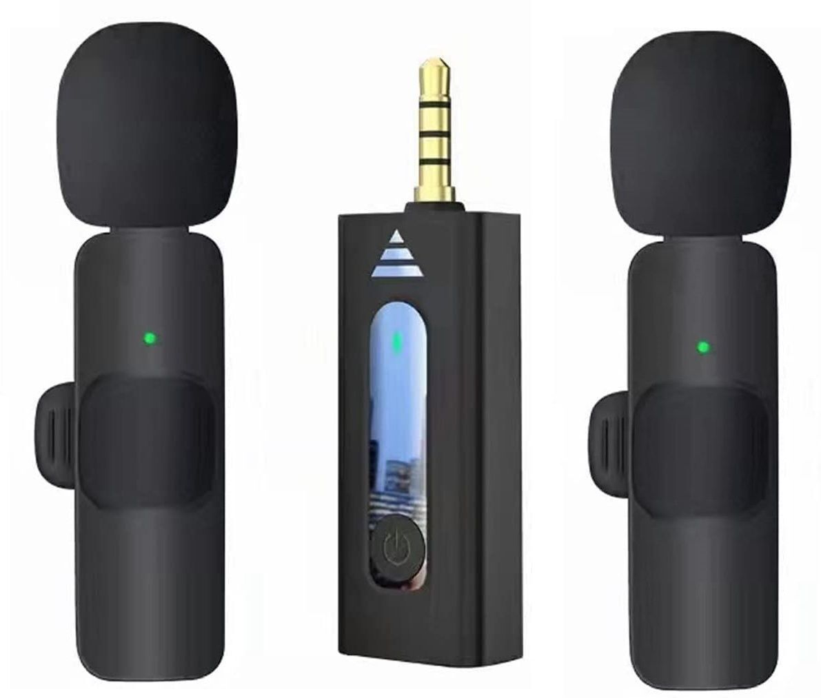 RV Enterprises Best K35 Collar Microphone Noise Reduction Wireless Mic For Smartphone Vlogging Camera Microphone-image-14