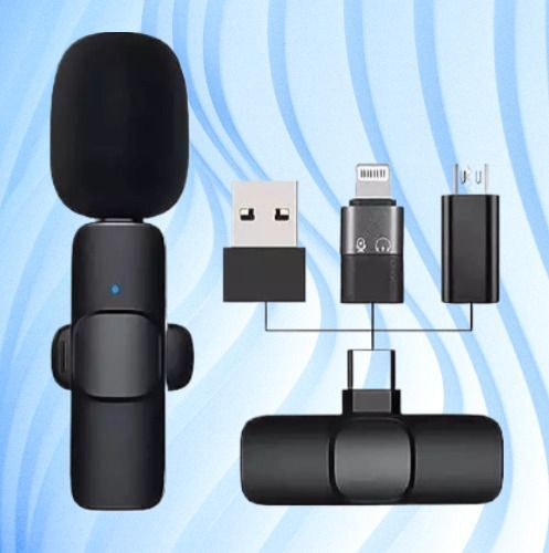 K8 Omnidirectional Lapel Plug and Play Type C Collar Mic Recording Vlog B200 Microphone-image-48